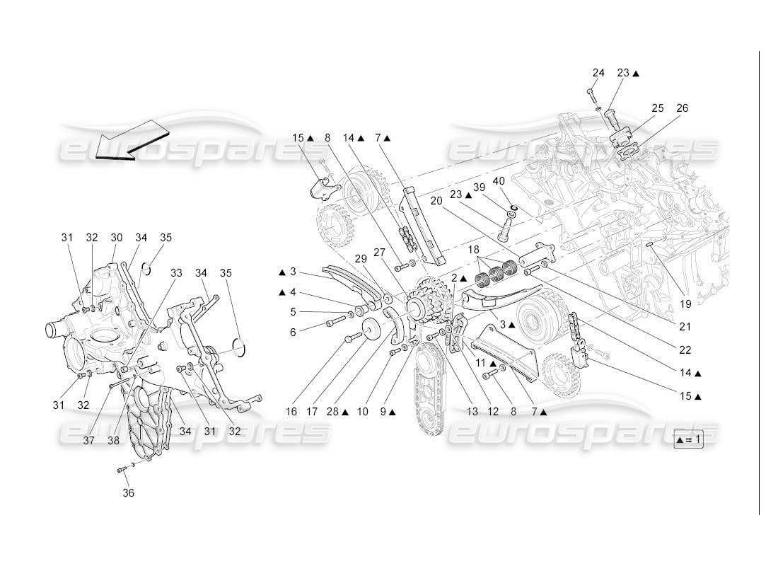 maserati qtp. (2007) 4.2 auto timing part diagram