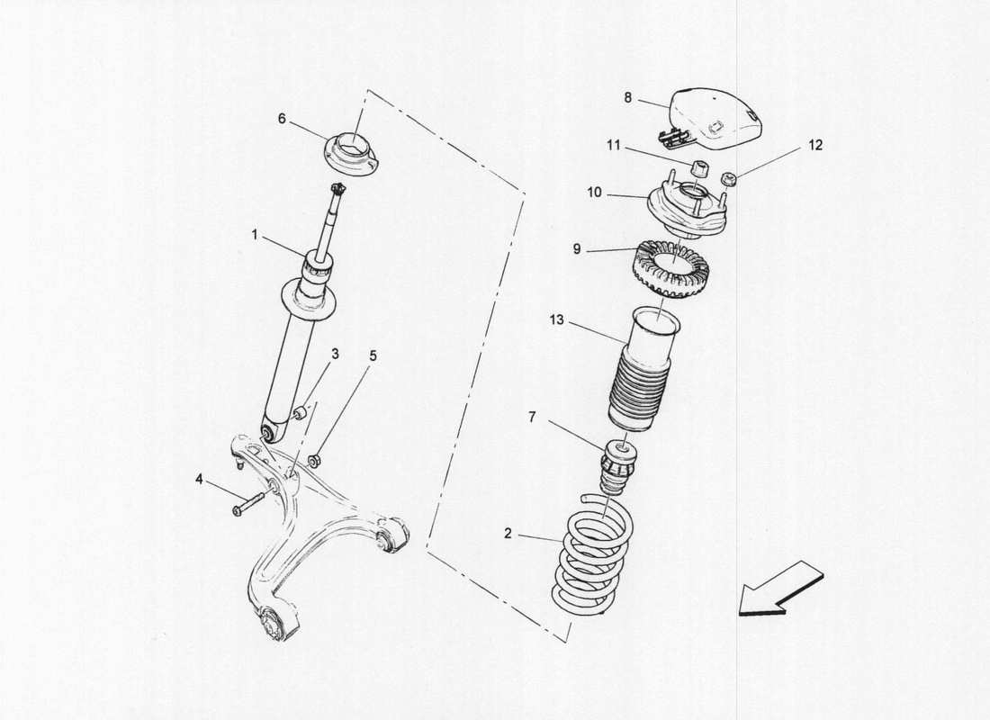 maserati qtp. v6 3.0 bt 410bhp 2wd 2017 front shock absorber devices part diagram