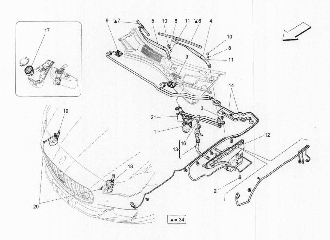 maserati qtp. v6 3.0 bt 410bhp 2015 external vehicle devices part diagram