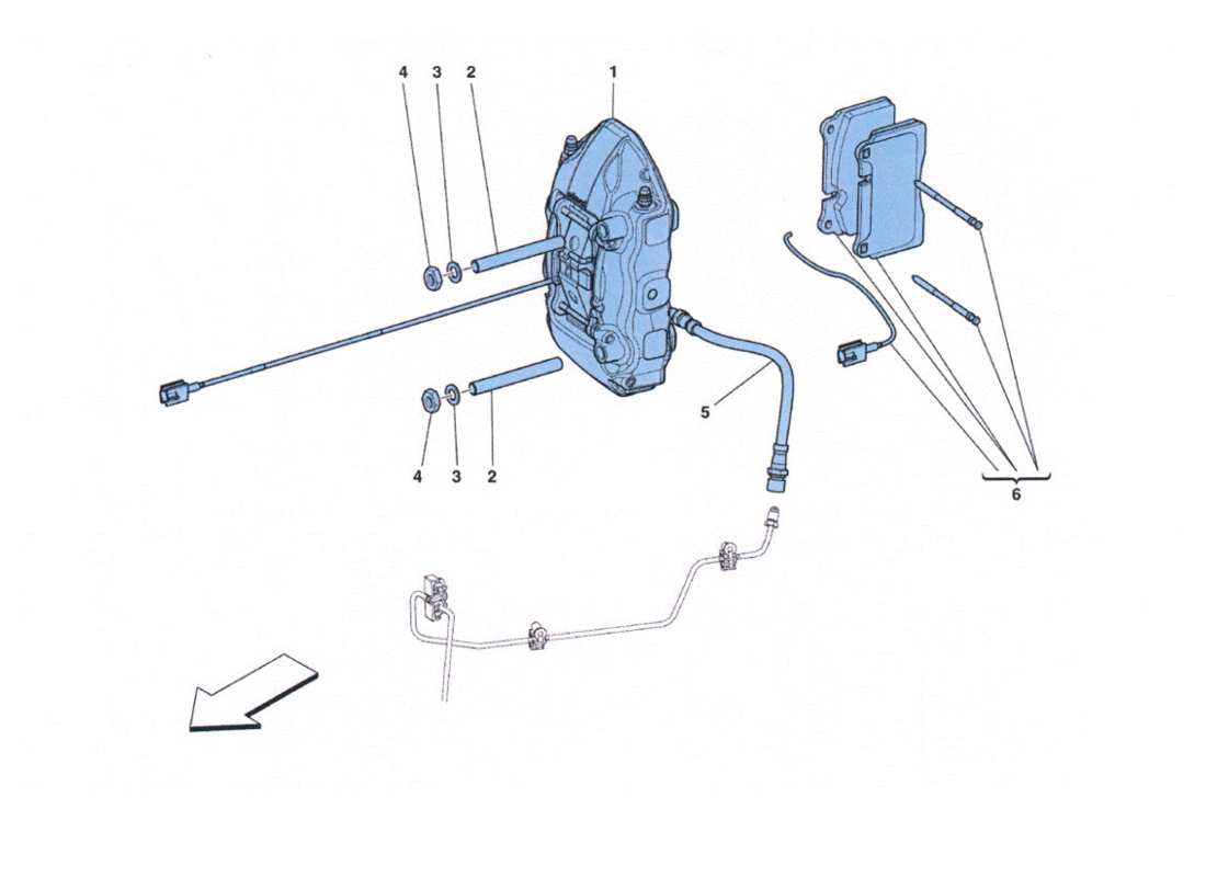 ferrari 458 challenge pinze freni posteriori part diagram