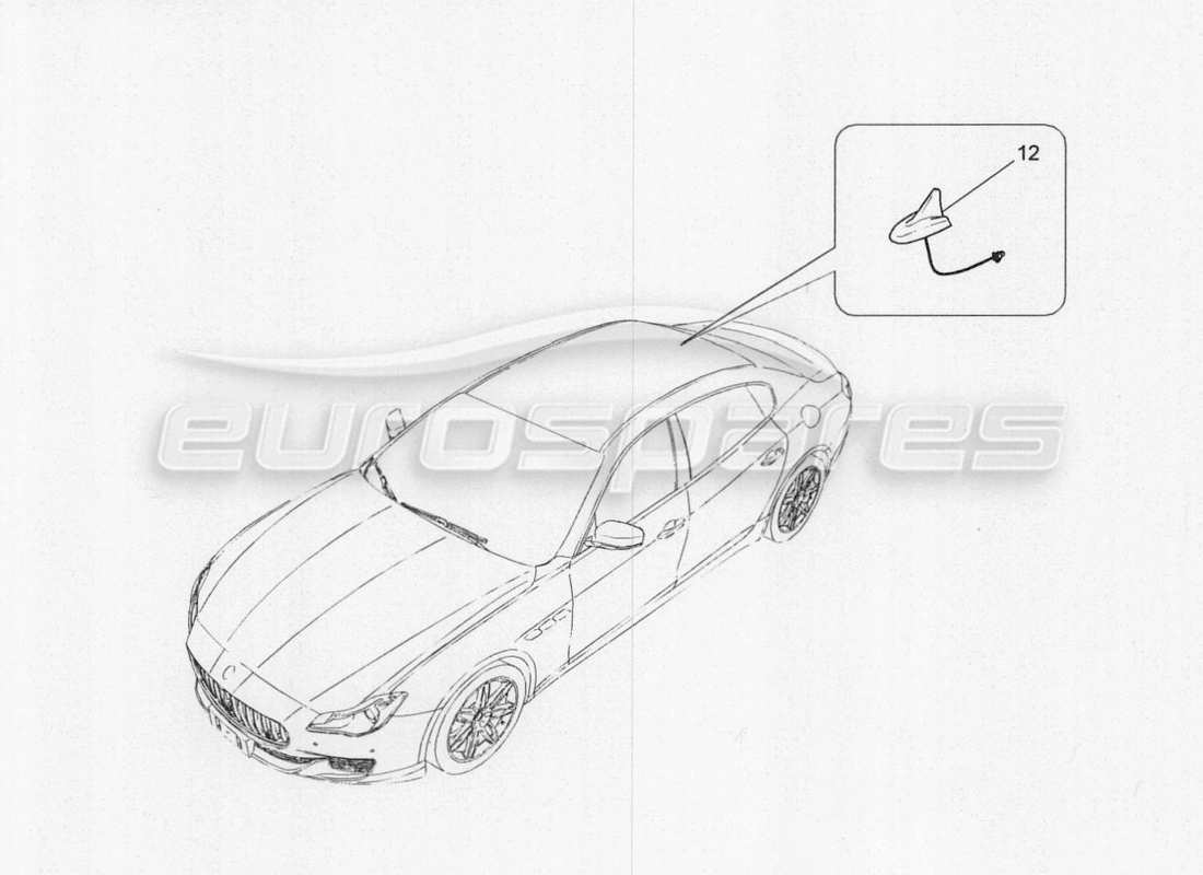 maserati qtp. v8 3.8 530bhp 2014 auto reception and connection system part diagram