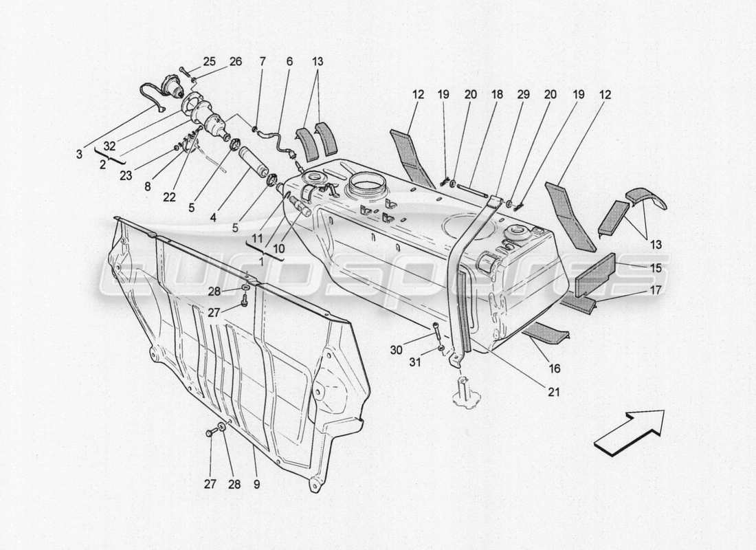 maserati granturismo special edition fuel tank part diagram