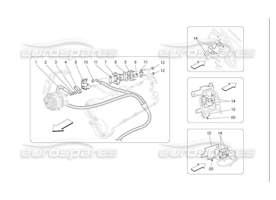 maserati qtp. (2007) 4.2 auto main wiring part diagram