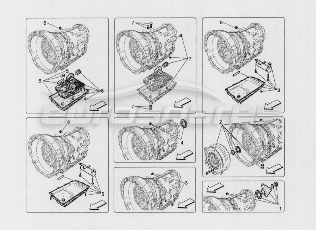 maserati qtp. v8 3.8 530bhp auto 2015 gearbox housings part diagram