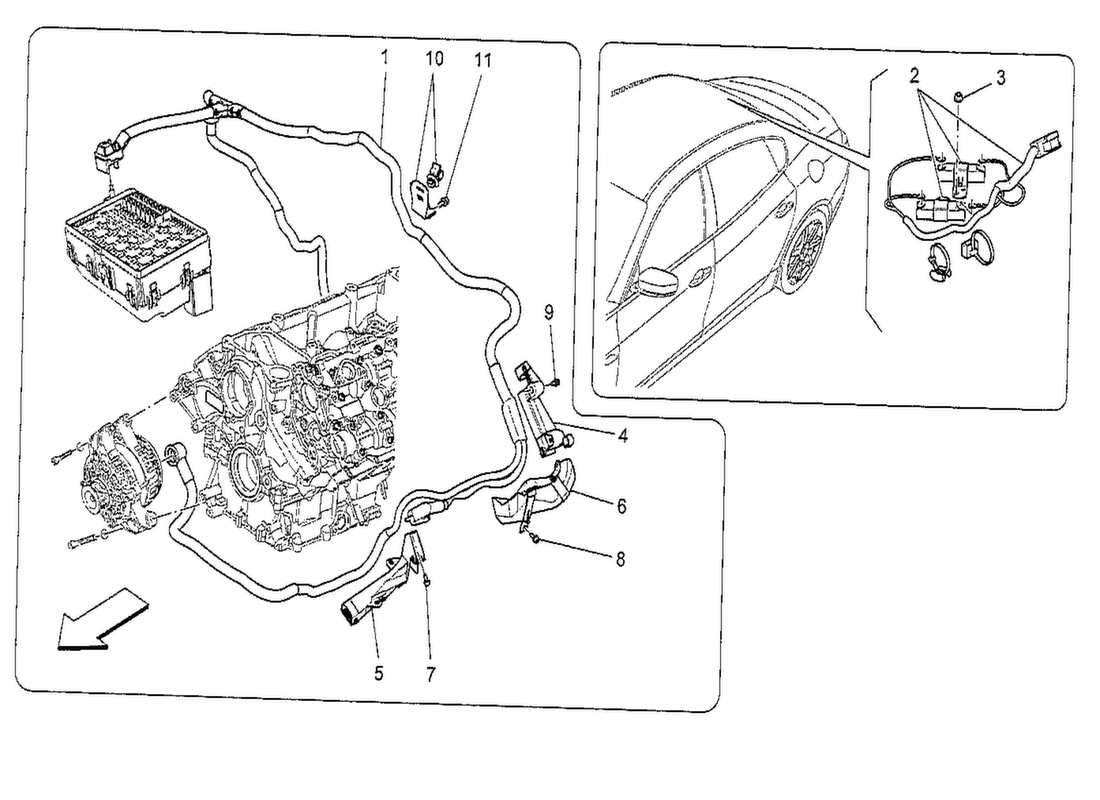 maserati qtp. v8 3.8 530bhp 2014 main wiring part diagram