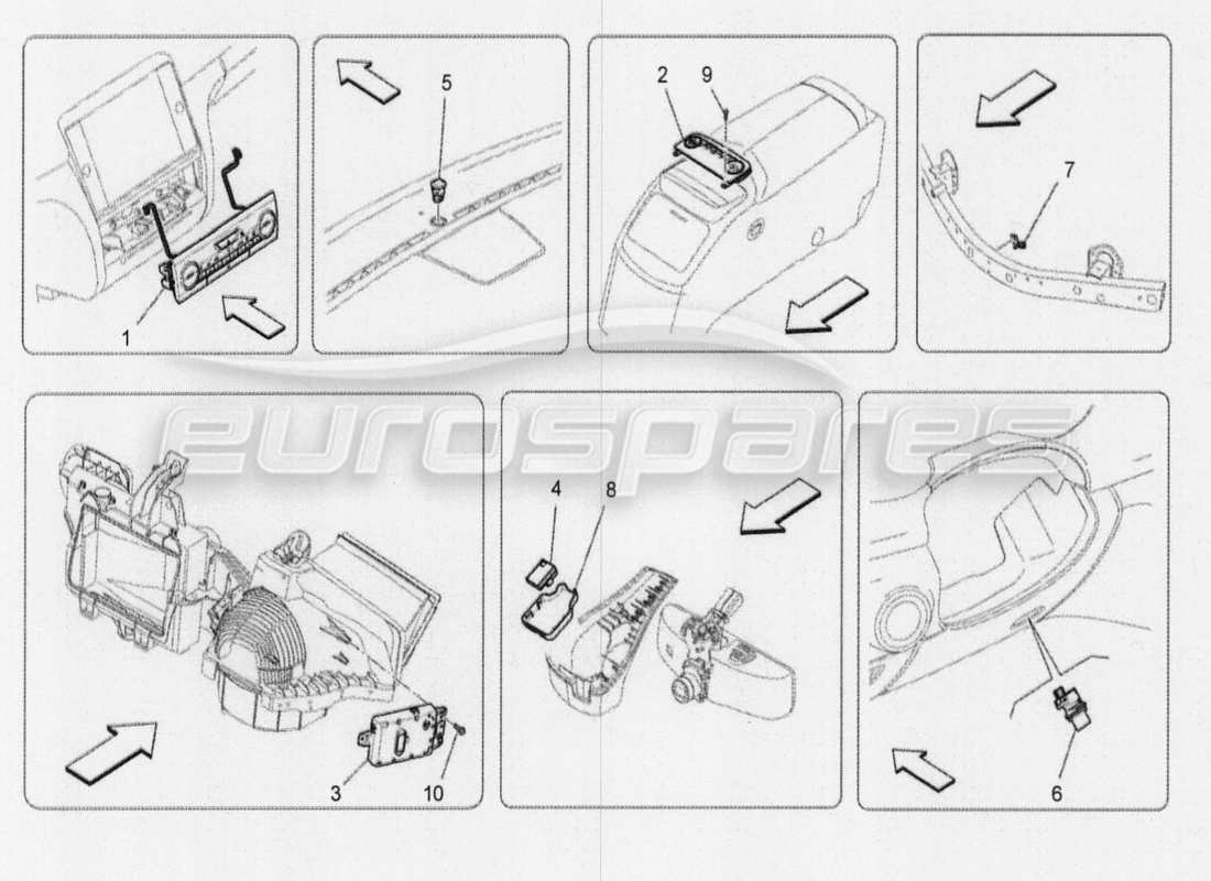 maserati qtp. v8 3.8 530bhp 2014 auto a c unit: electronic control part diagram