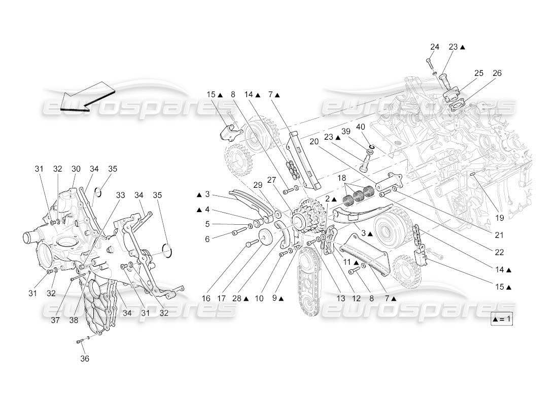 maserati qtp. (2011) 4.2 auto timing part diagram