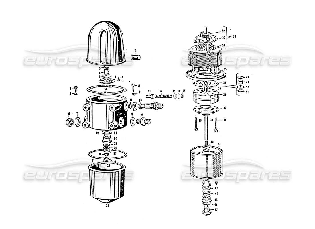 maserati 3500 gt injection pump part diagram