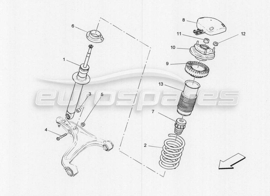 maserati qtp. v8 3.8 530bhp 2014 auto front shock absorber devices part diagram