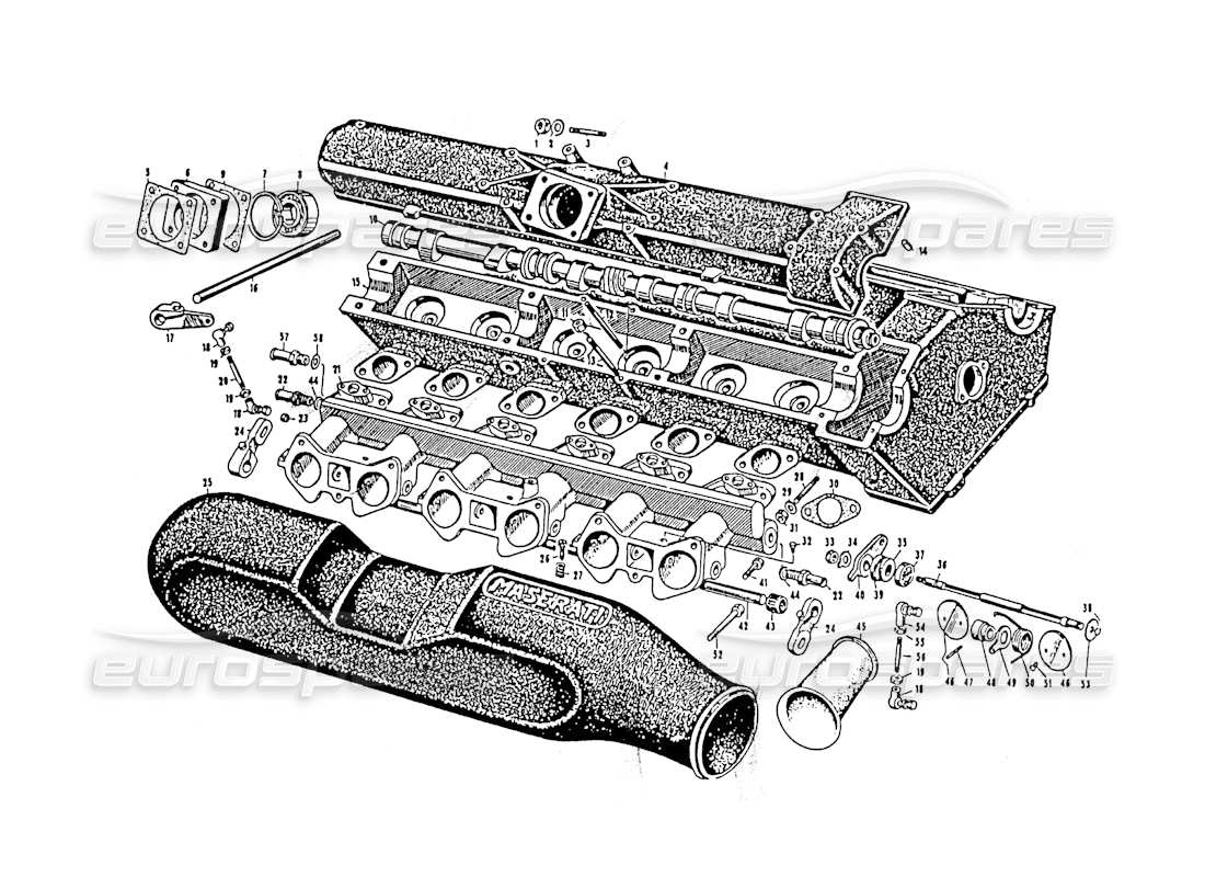 maserati 3500 gt intake manifold gti part diagram