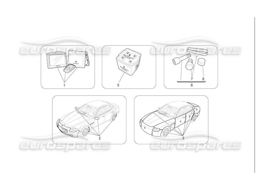 maserati qtp. (2007) 4.2 auto after market accessories part diagram