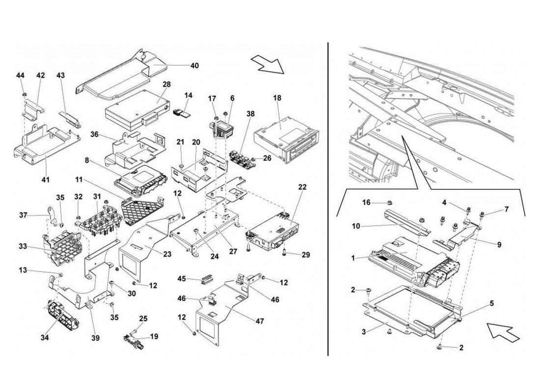 lamborghini gallardo lp570-4s perform electrical system part diagram