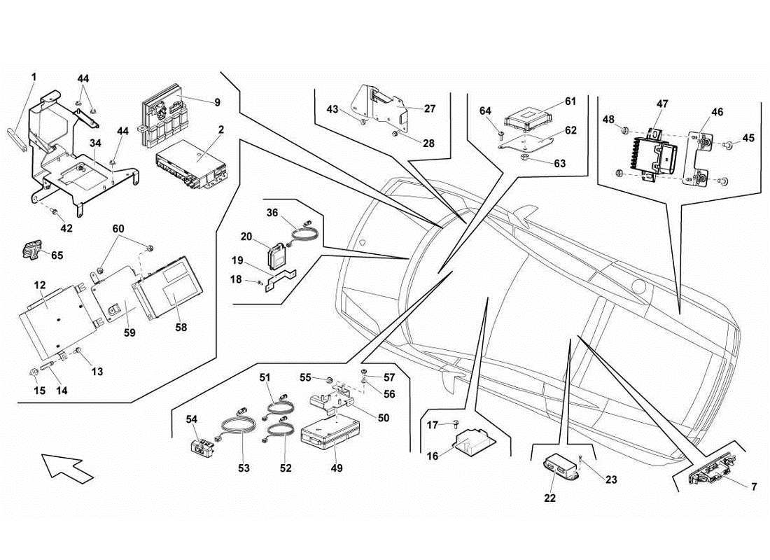 lamborghini gallardo lp570-4s perform electrical system part diagram