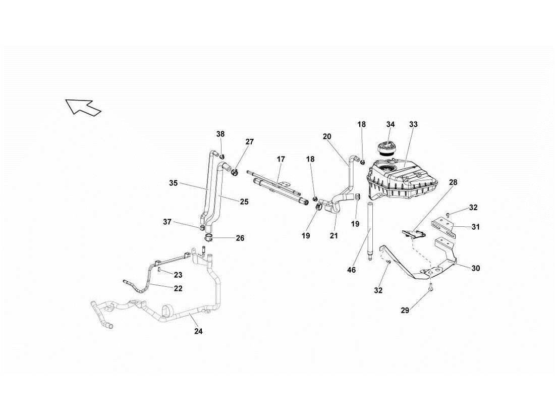 lamborghini gallardo lp570-4s perform water cooling system part diagram