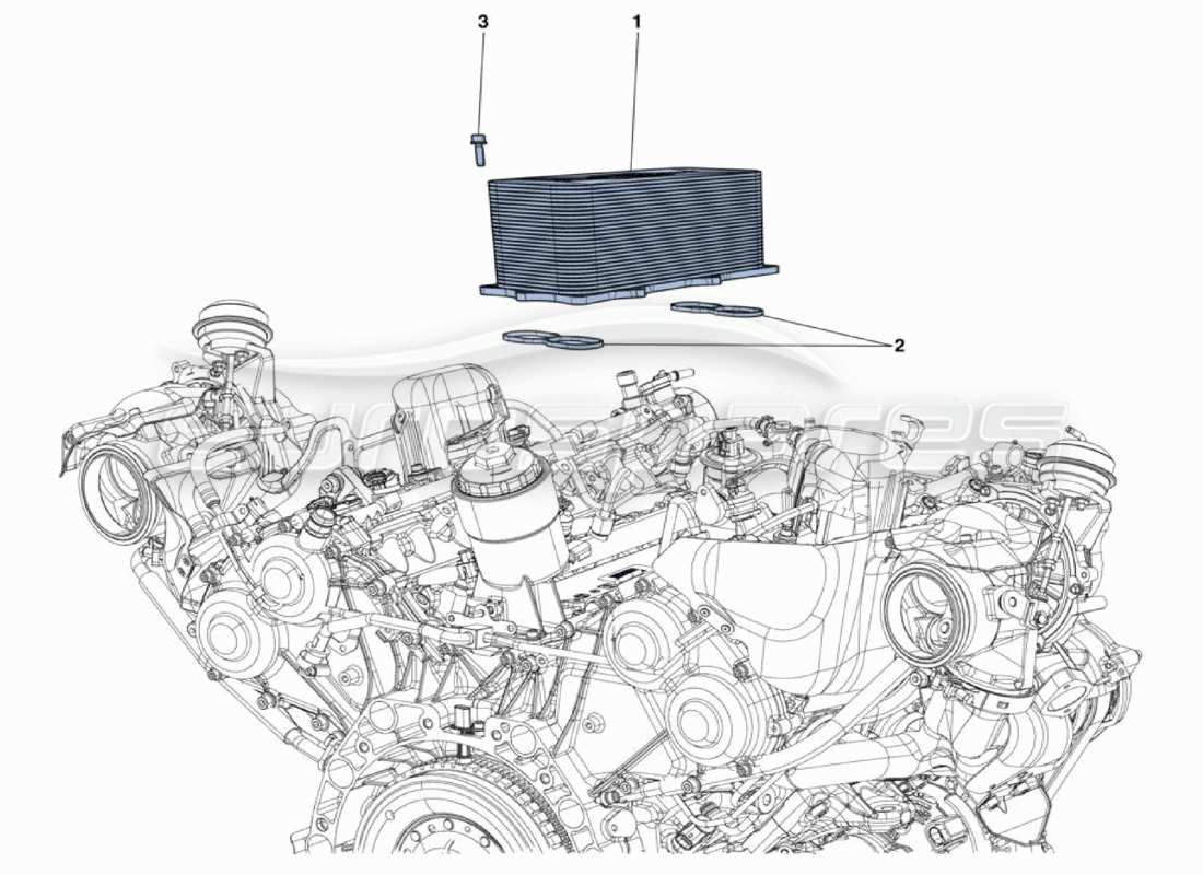 ferrari 488 challenge heat exchanger part diagram