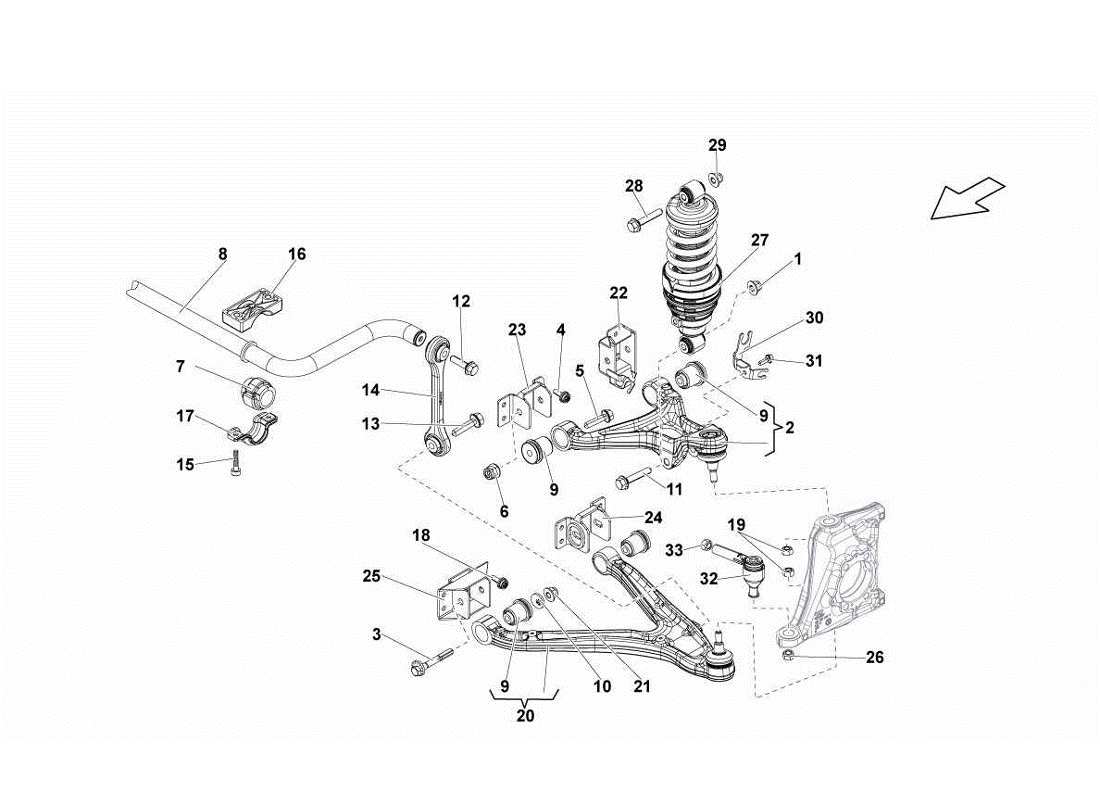 lamborghini gallardo lp570-4s perform front arms part diagram