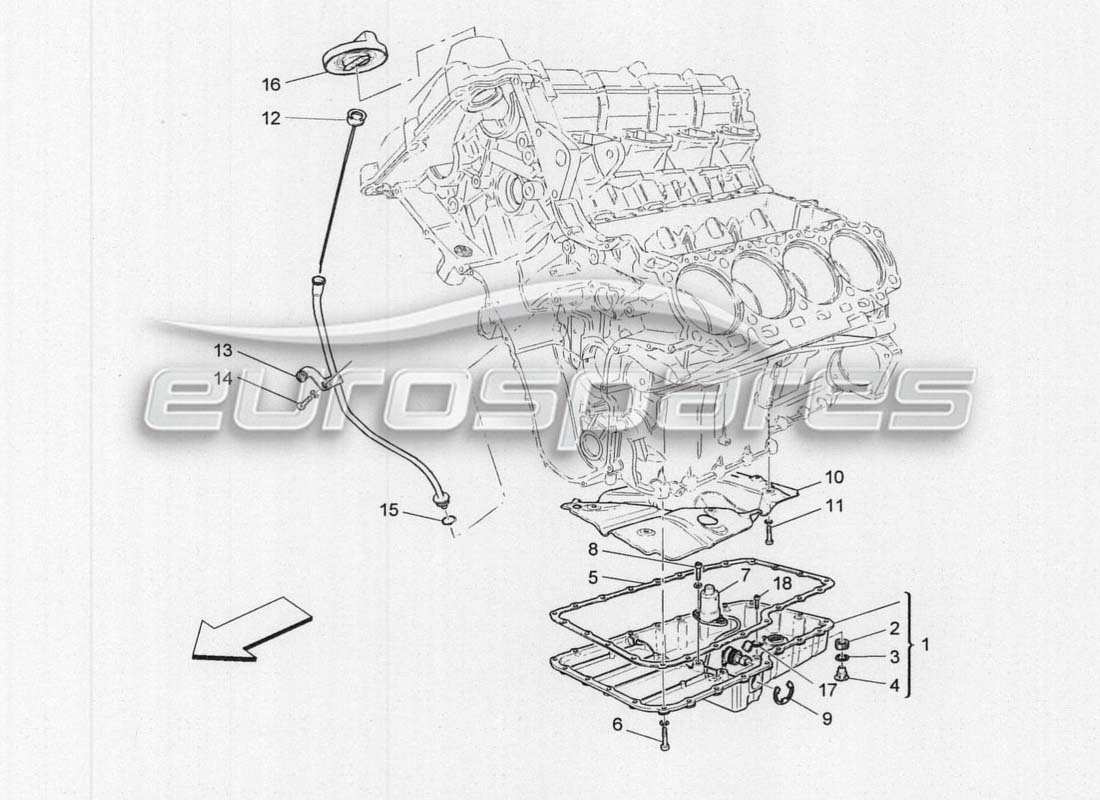 maserati grancabrio mc centenario circuit and collection lubrication part diagram