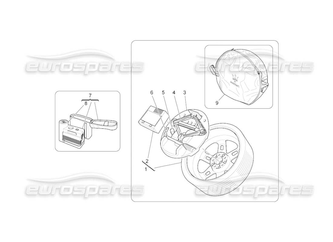 maserati grancabrio (2010) 4.7 accessories provided part diagram