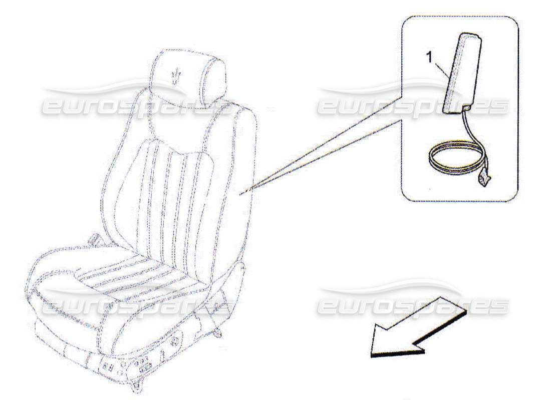 maserati qtp. (2010) 4.2 front side bag system part diagram