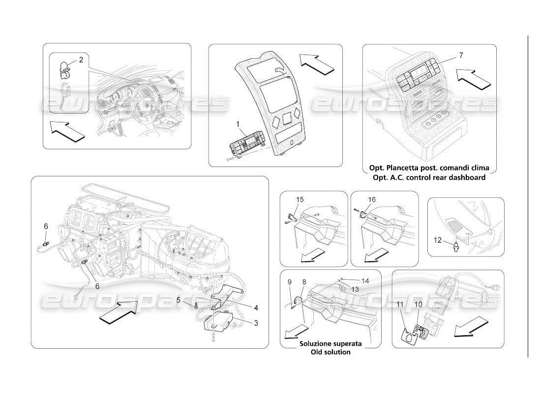 maserati qtp. (2007) 4.2 auto a c unit: electronic control part diagram