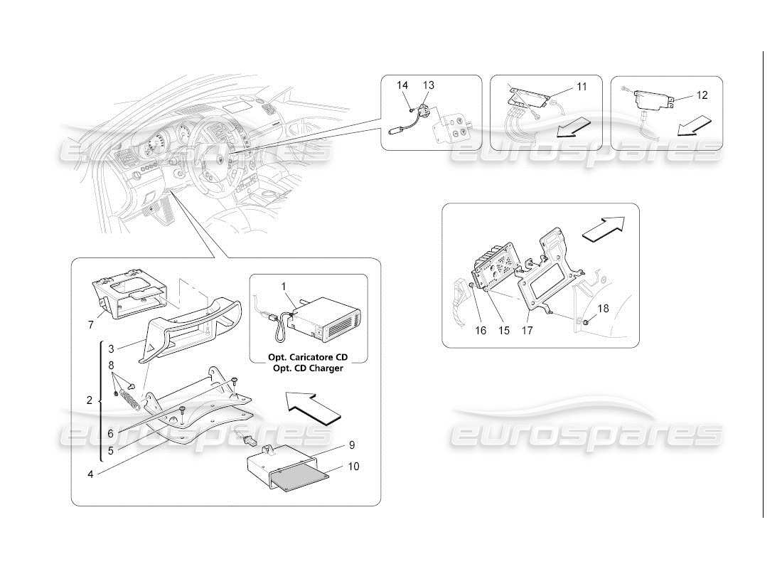 maserati qtp. (2007) 4.2 auto it system part diagram