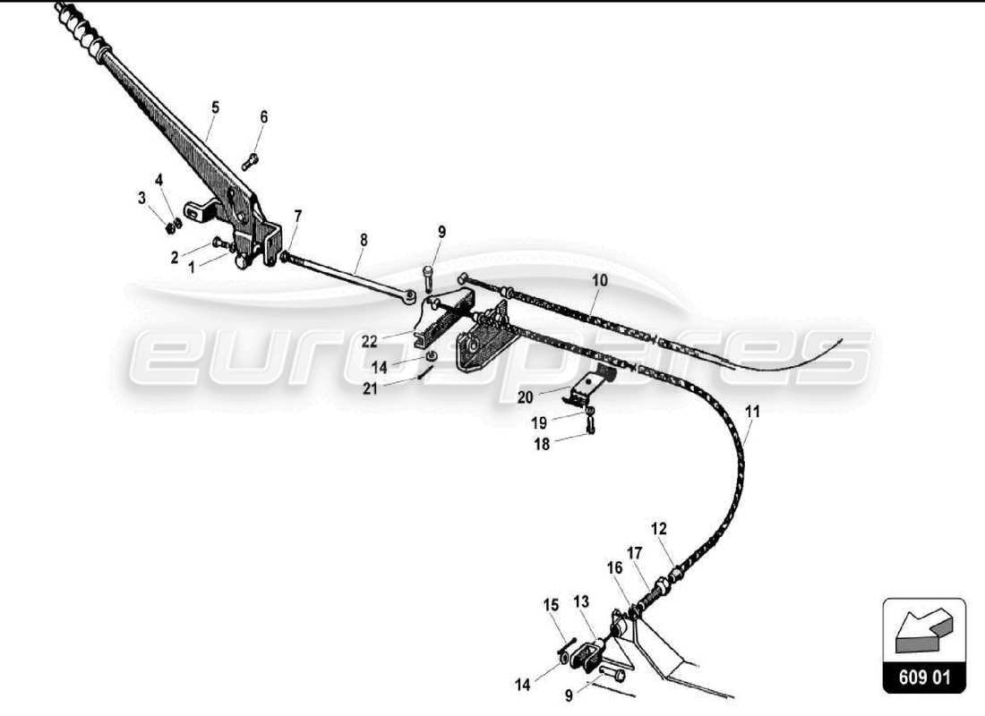 lamborghini 350 gt parking brake part diagram