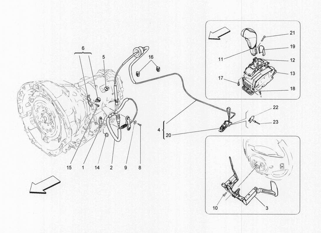 maserati qtp. v6 3.0 bt 410bhp 2wd 2017 driver controls for automatic gearbox part diagram