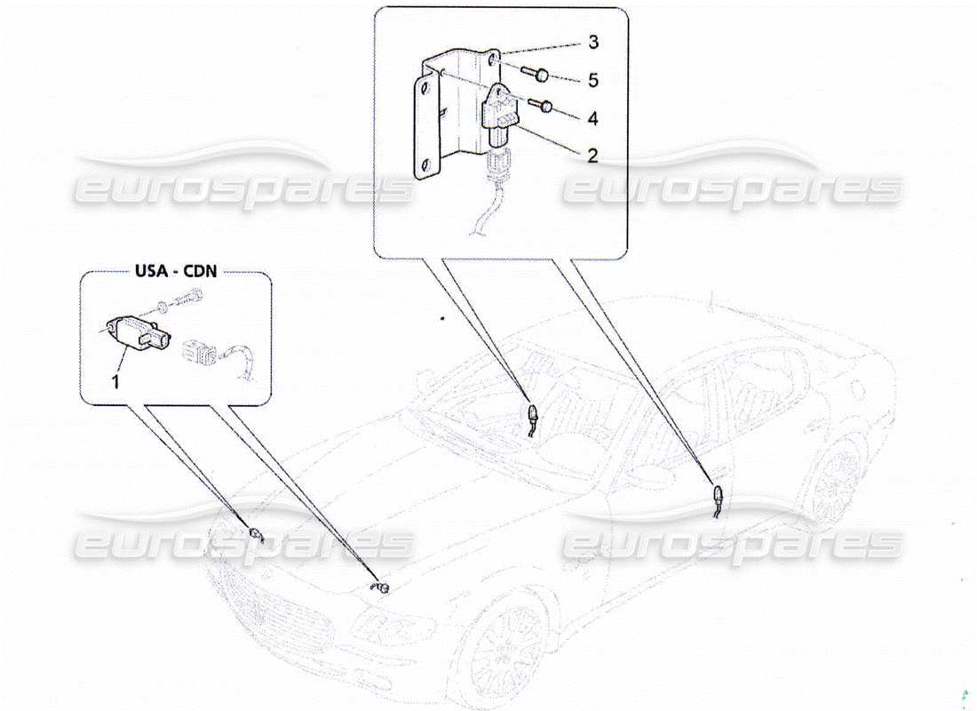 maserati qtp. (2010) 4.2 crash sensors part diagram