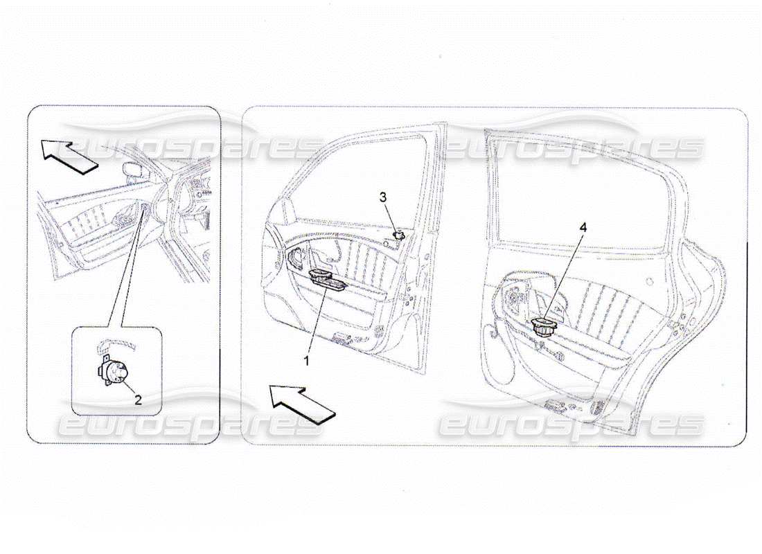 maserati qtp. (2010) 4.2 door devices part diagram