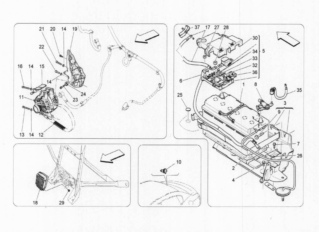 maserati qtp. v6 3.0 bt 410bhp 2015 energy generation and accumulation part diagram