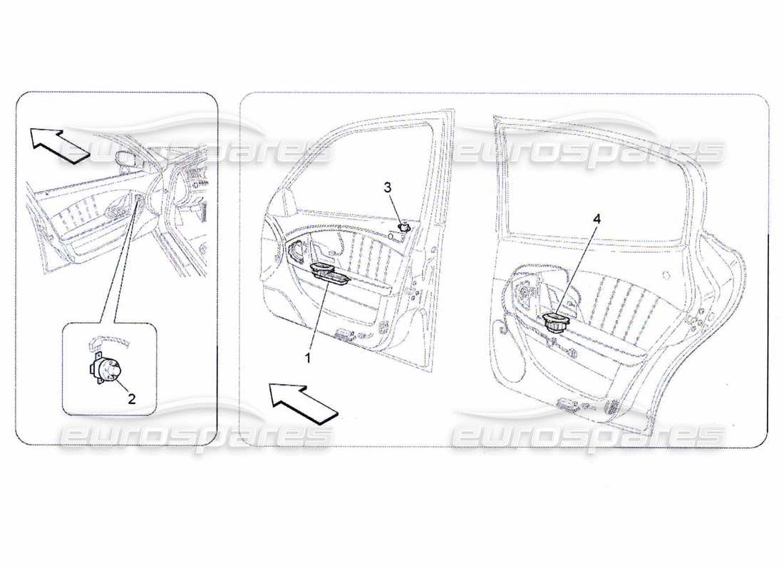 maserati qtp. (2010) 4.7 door devices part diagram