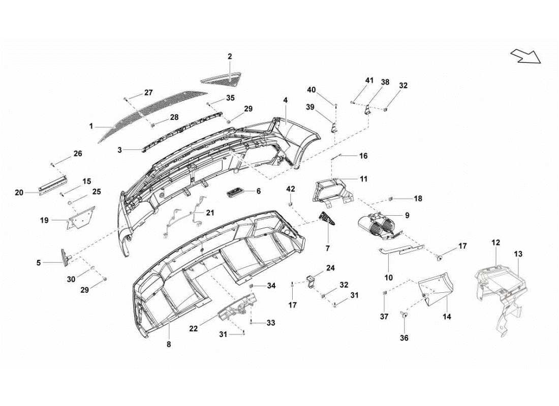 lamborghini gallardo sts ii sc rear bumpers part diagram