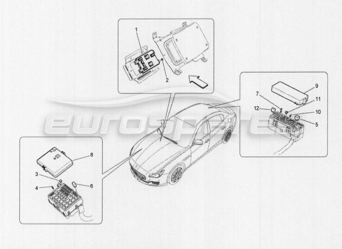 maserati qtp. v8 3.8 530bhp auto 2015 connectors part diagram