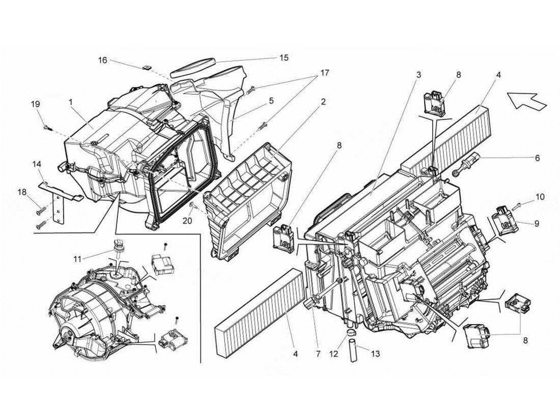 lamborghini gallardo lp570-4s perform air conditioning system part diagram