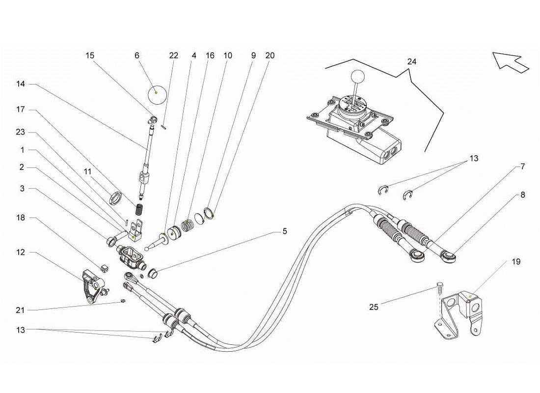 lamborghini gallardo lp570-4s perform manual transmission controls part diagram