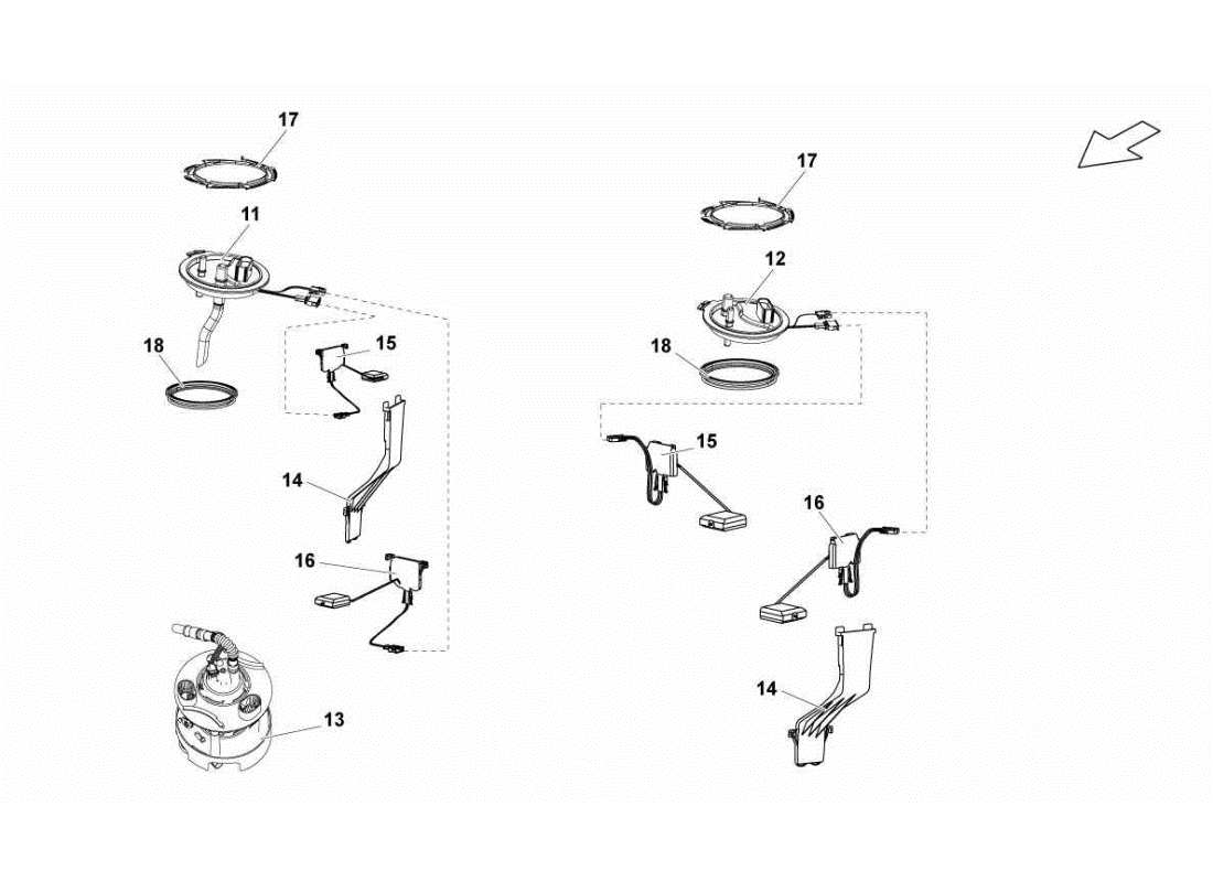 lamborghini gallardo sts ii sc pump - fuel sender part diagram