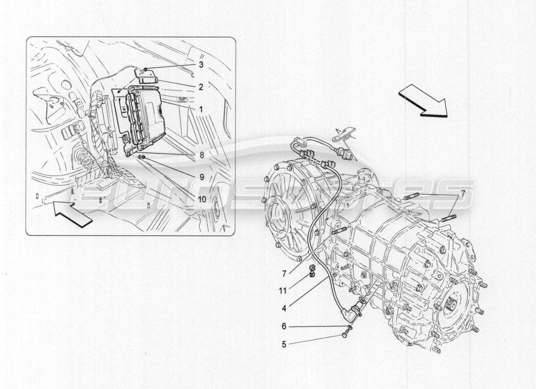 maserati granturismo special edition electronic control (gearbox) part diagram