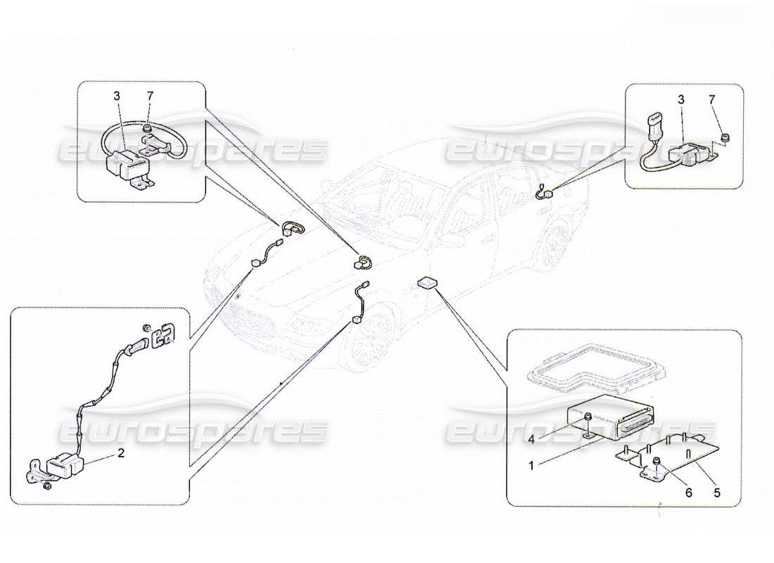 maserati qtp. (2010) 4.2 electronic control (suspension) part diagram