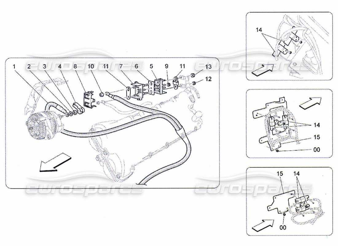 maserati qtp. (2010) 4.7 main wiring part diagram