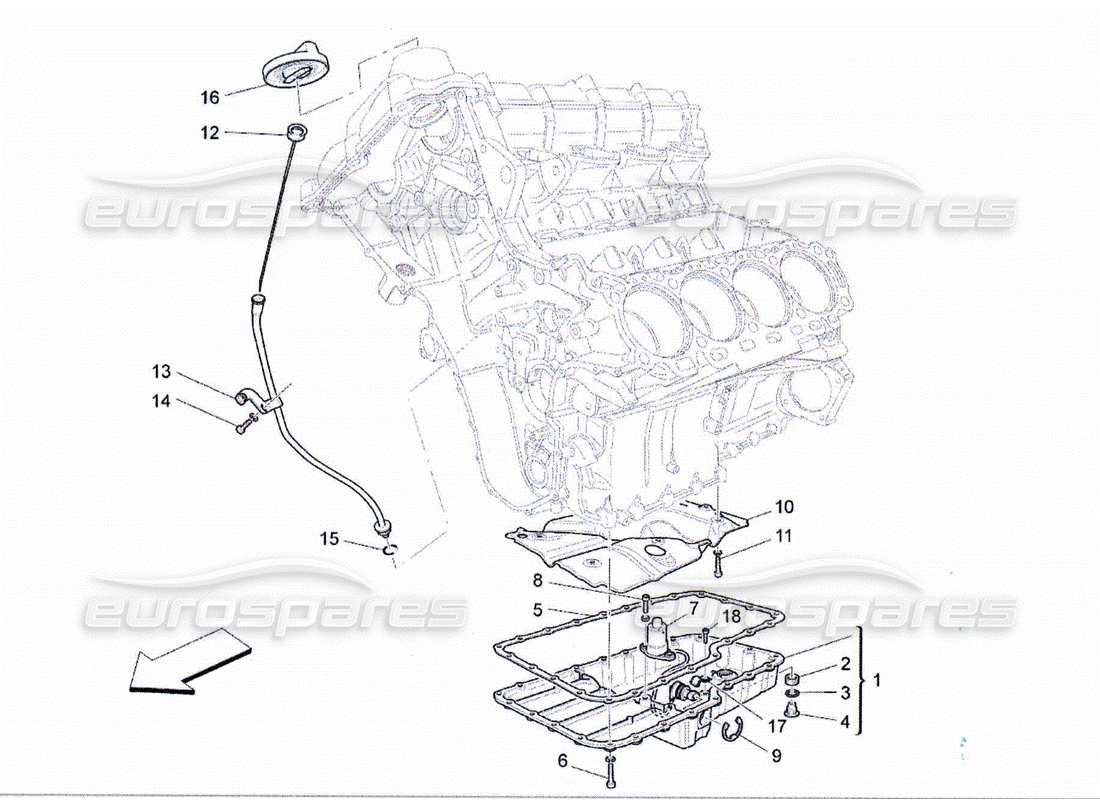 maserati qtp. (2010) 4.2 lubrication system: circuit and collection part diagram