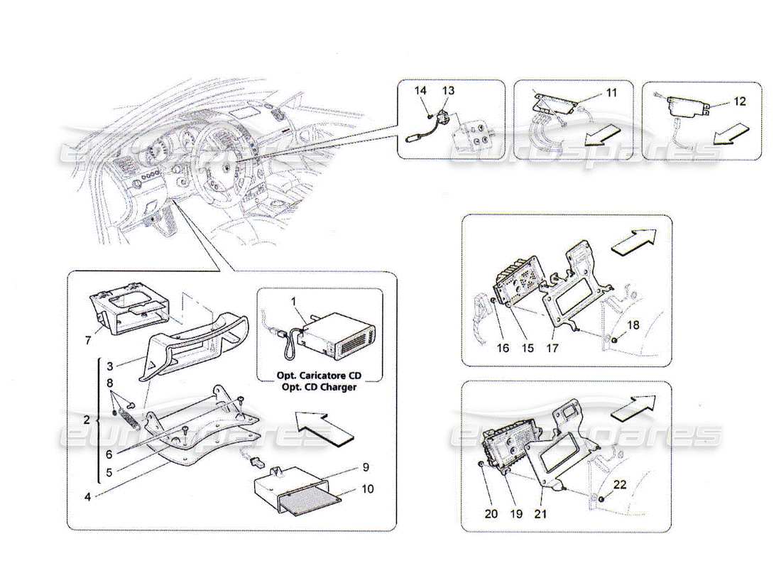 maserati qtp. (2010) 4.2 it system part diagram