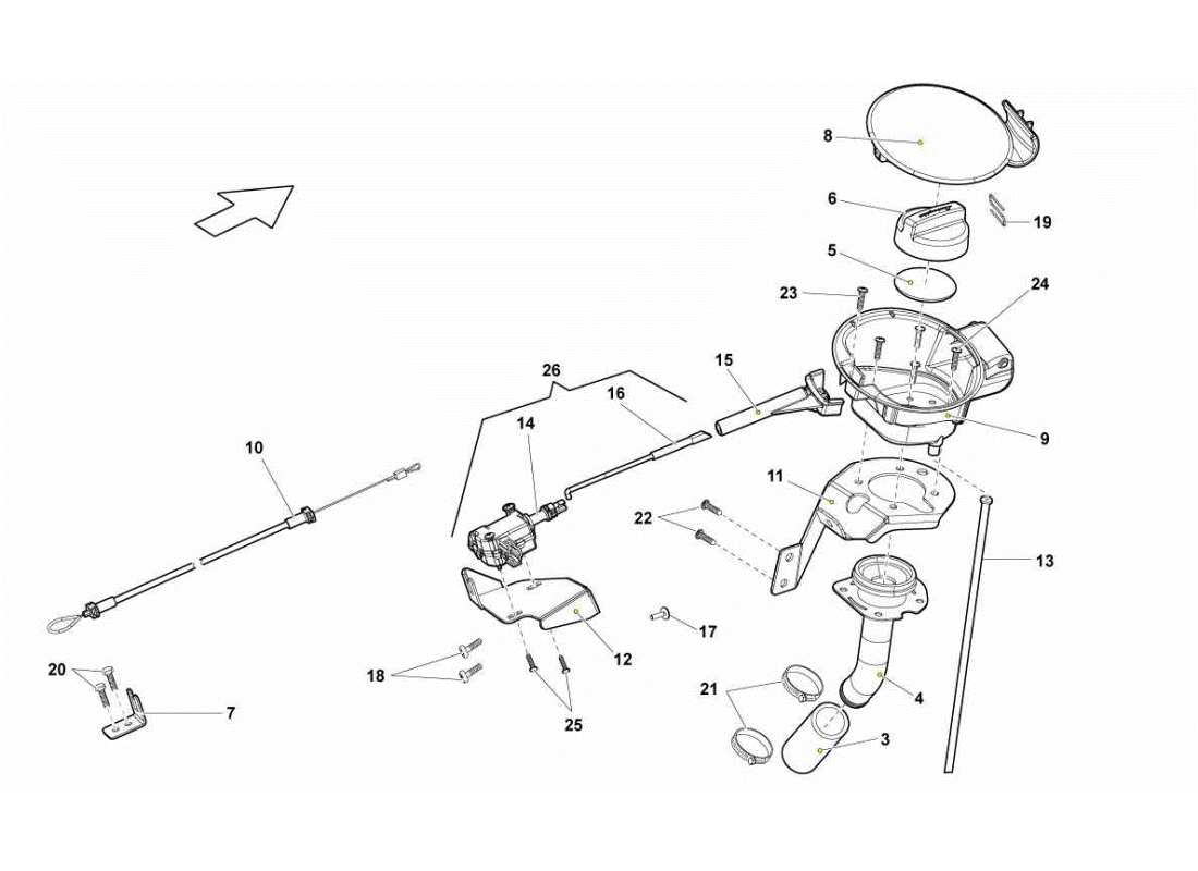 lamborghini gallardo sts ii sc fuel cap part diagram