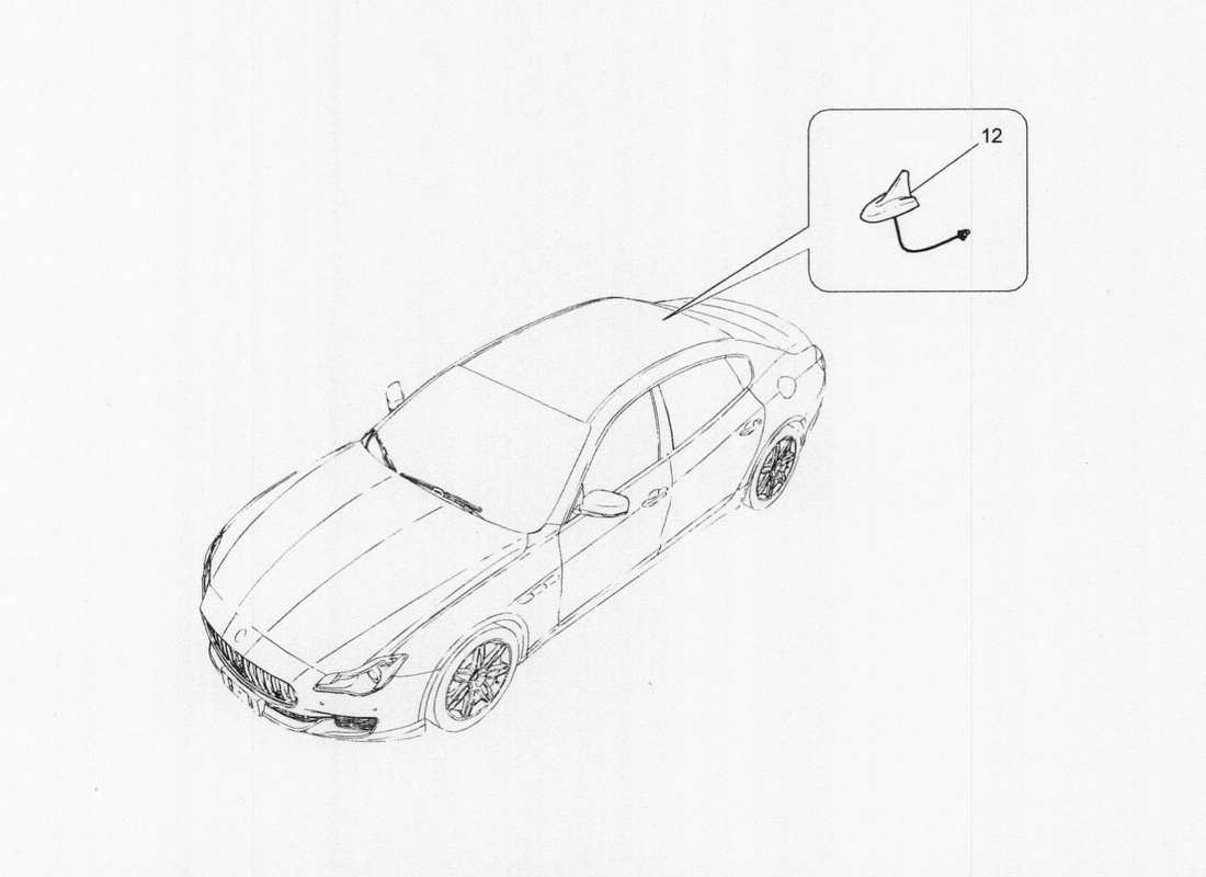 maserati qtp. v6 3.0 bt 410bhp 2wd 2017 reception and connection system part diagram