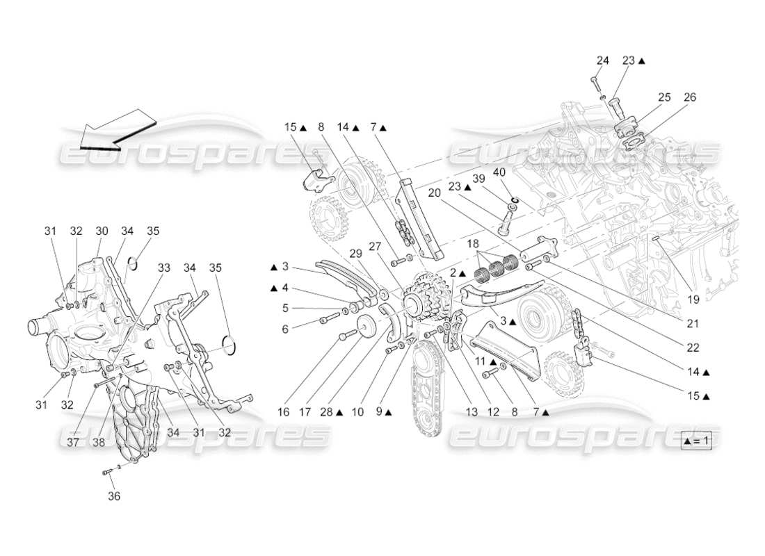 maserati grancabrio (2011) 4.7 timing part diagram