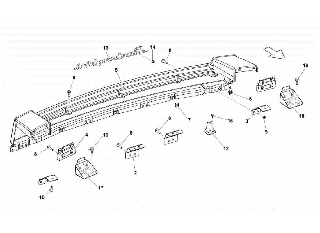 lamborghini gallardo sts ii sc rear end panel part diagram