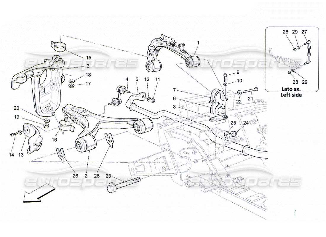 maserati qtp. (2010) 4.2 front suspension part diagram