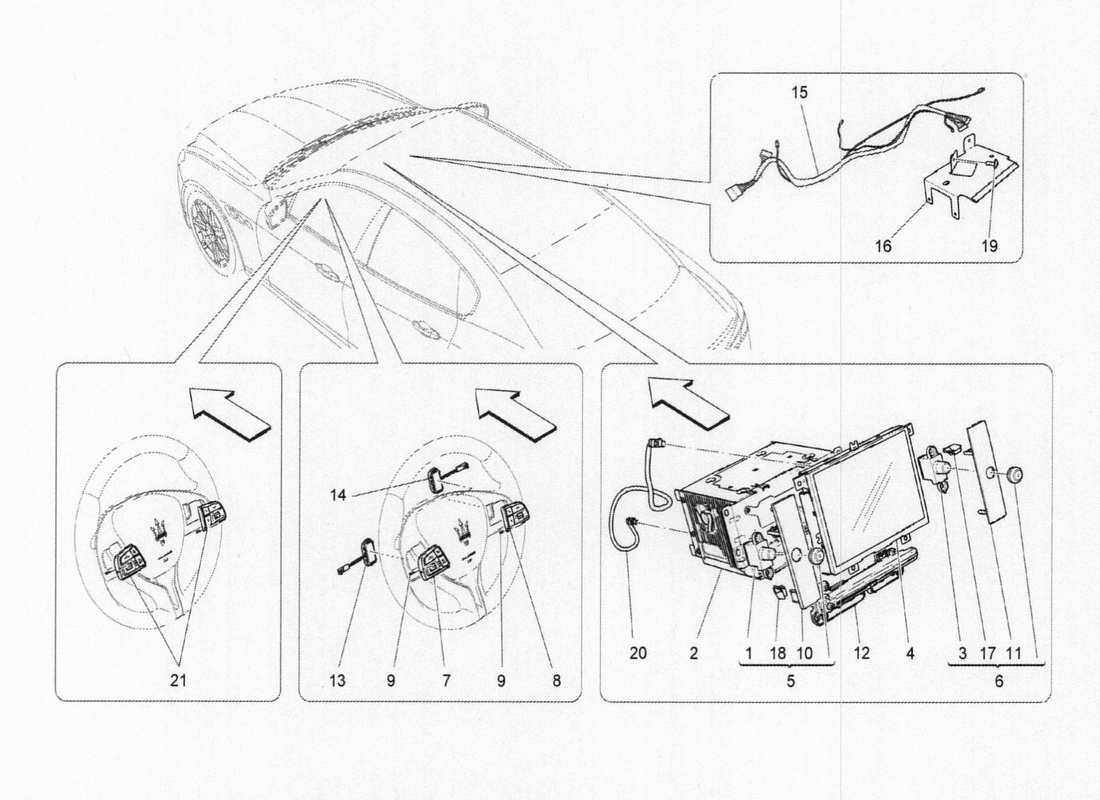 maserati qtp. v6 3.0 bt 410bhp 2015 it system part diagram