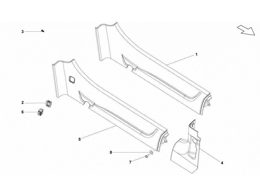 lamborghini gallardo lp570-4s perform inner side member part diagram