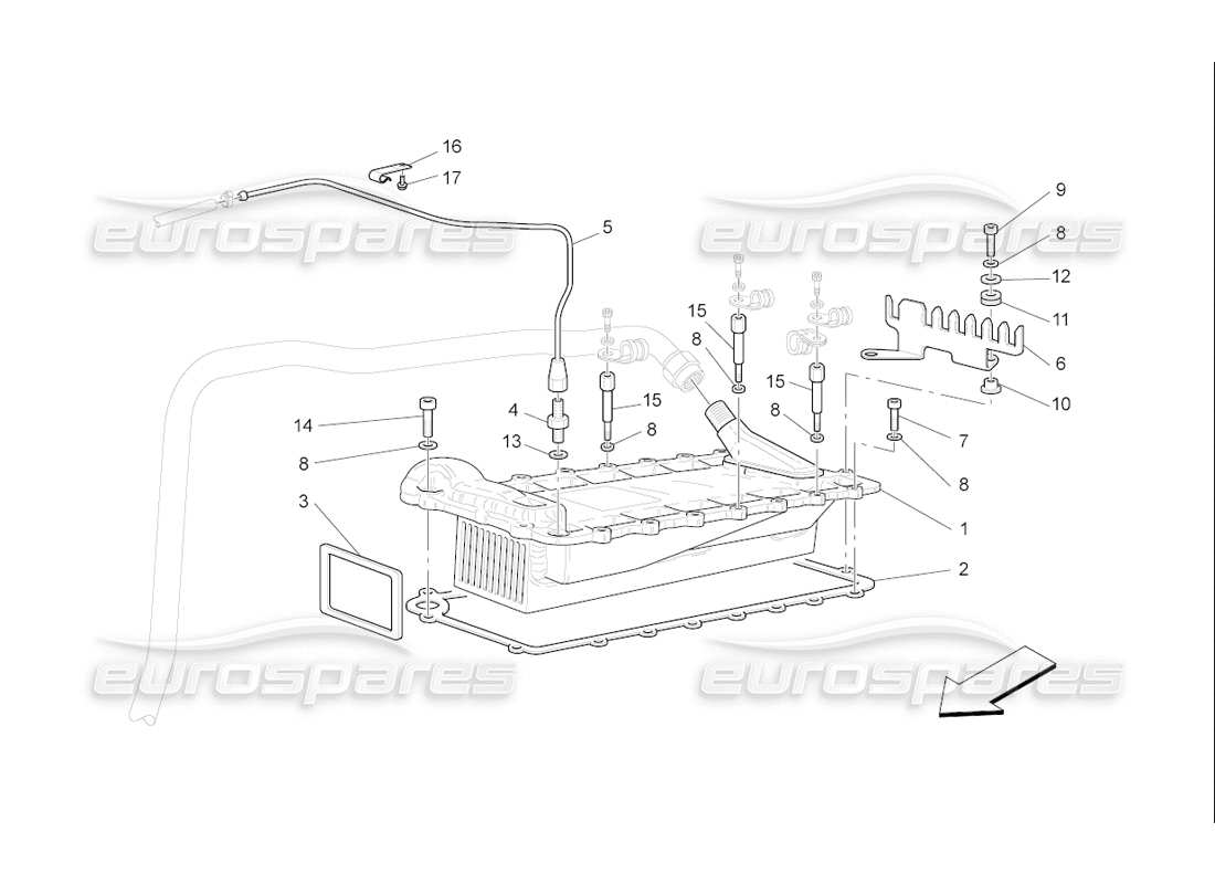 maserati qtp. (2006) 4.2 f1 heat exchanger part diagram