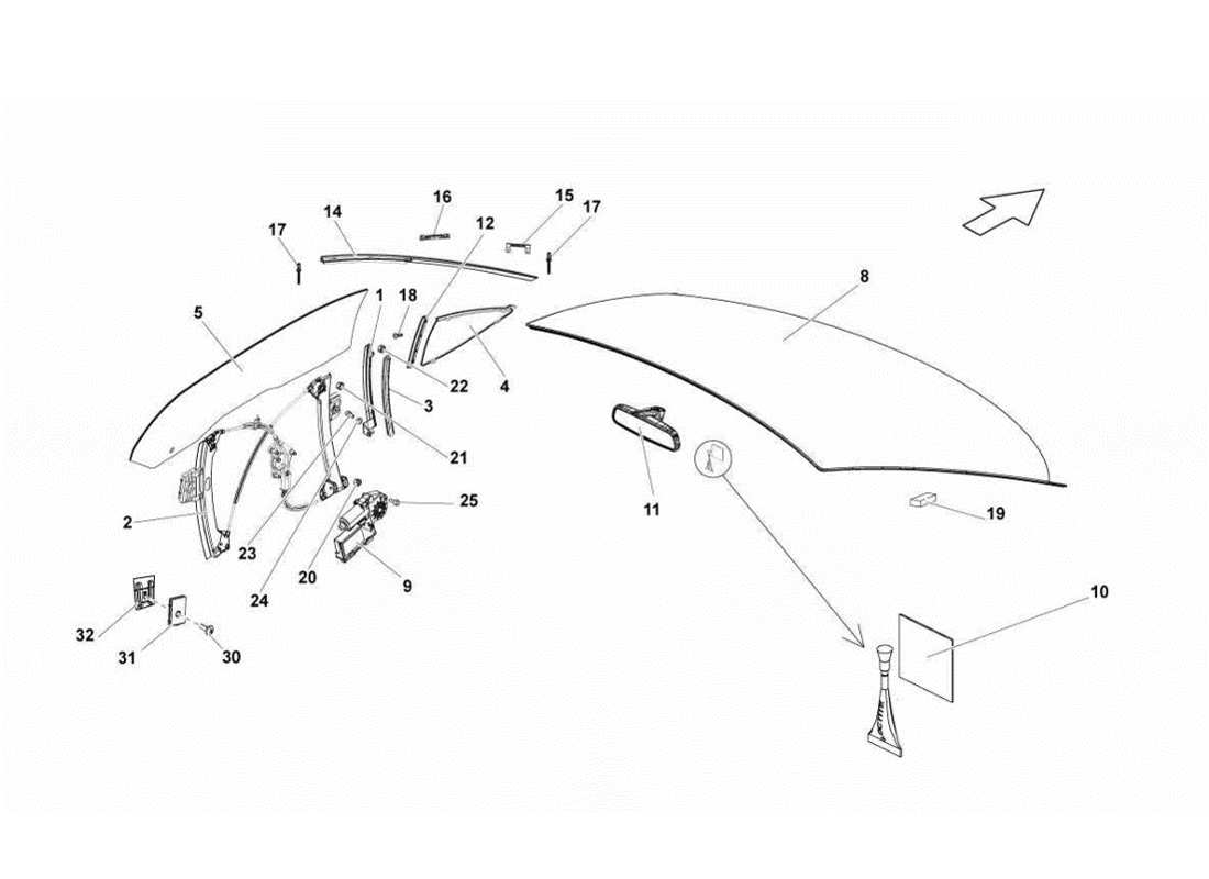 lamborghini gallardo lp570-4s perform windows part diagram